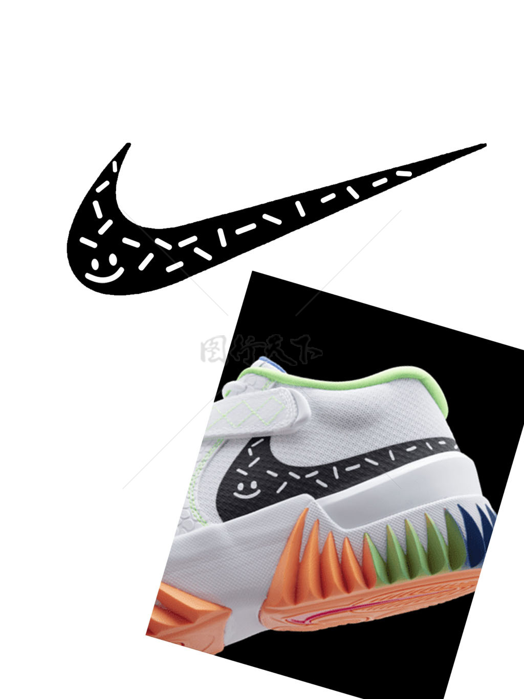 Nike logo 鞋子 笑脸 勾