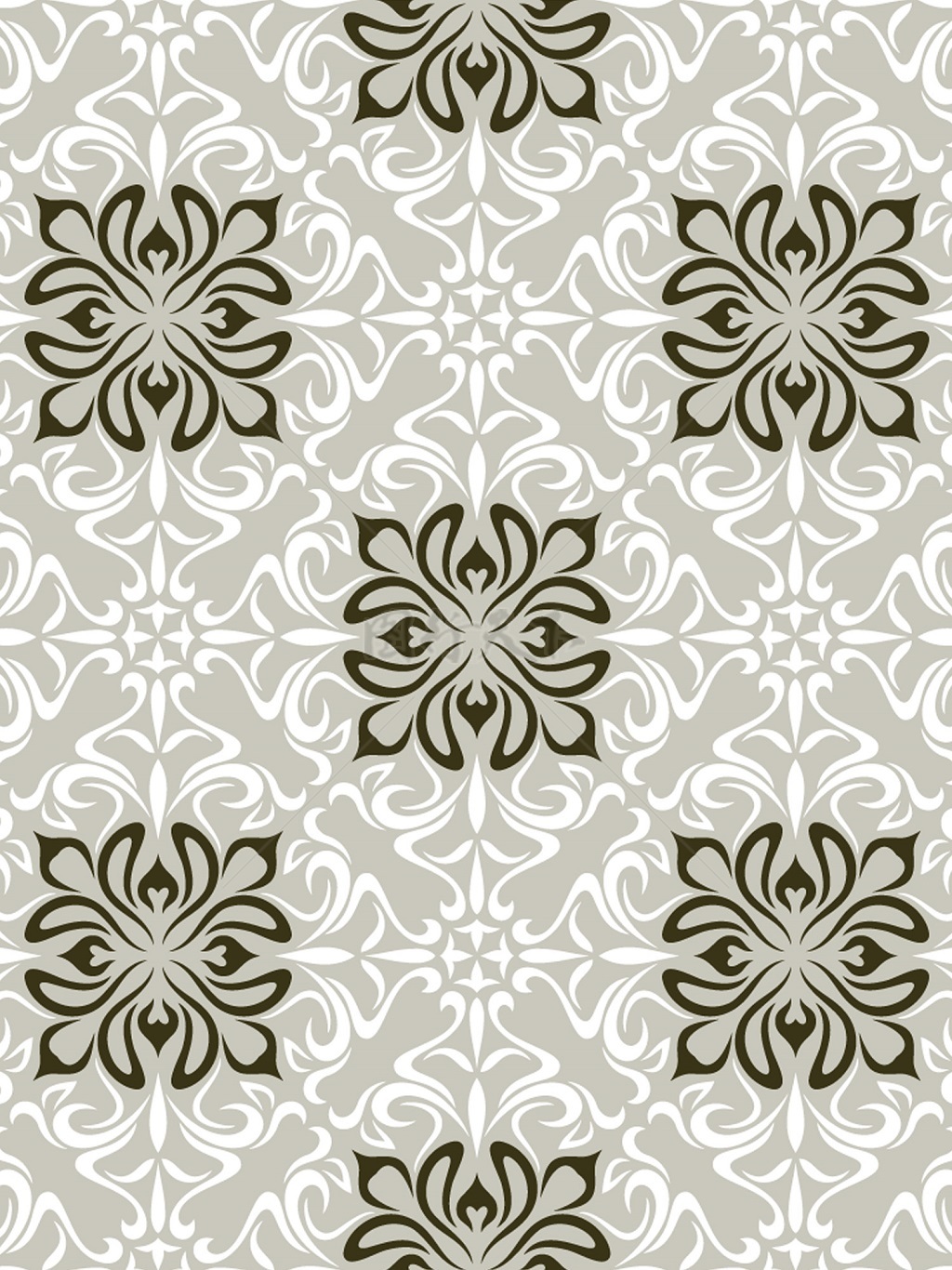 传统 欧式俄式花卉底图底纹  图案背景贴图  灰底菱形黑白纹